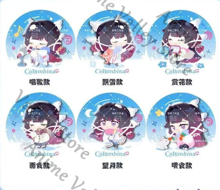 Tablet Accessories Gifts - 애니메이션 Genshin Impact Columbina/Damselette 코스프레 25mm