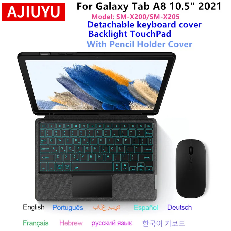 Tablet Keyboard Case - 삼성 갤럭시 탭 A8 10.5인치 SM-X200