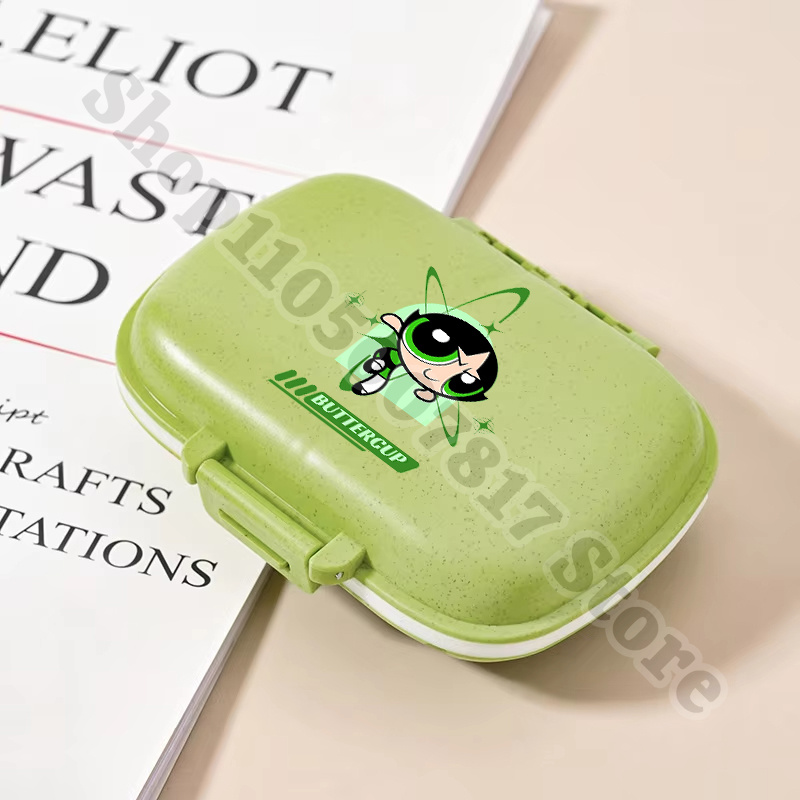 귀여운 파워퍼프걸 알약 보관함, 칸막이가 있는 휴대용  - Tablet Accessories Gifts 리뷰 및 가격
