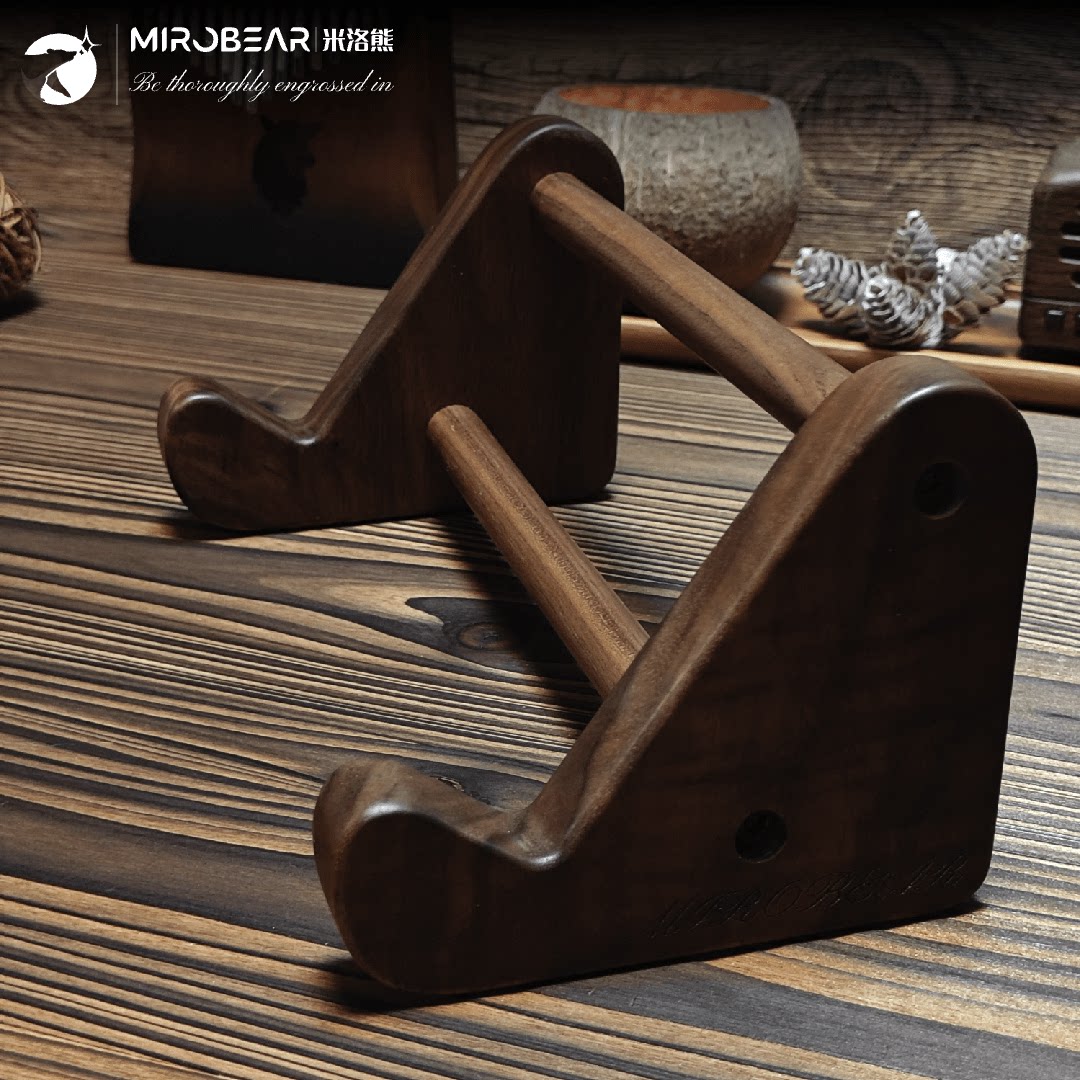 단단한 나무 검은 호두나무 키보드 보관 랙 컬렉션 디스 - Tablet Accessories Gifts 리뷰 및 가격