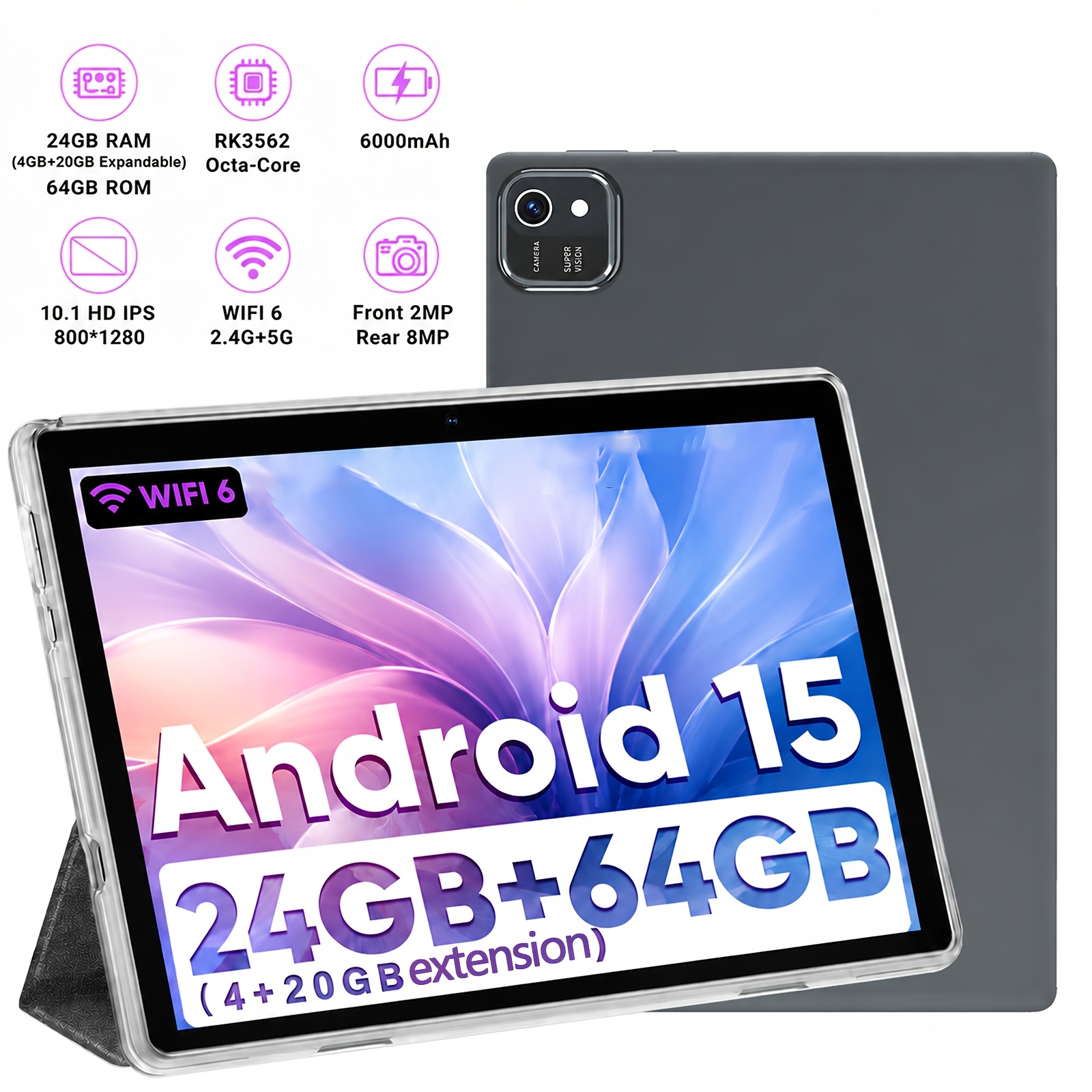 10.1인치 2-in-1 안드로이드15 태블릿, 24G - Ram Tablet Accessories 리뷰 및 가격