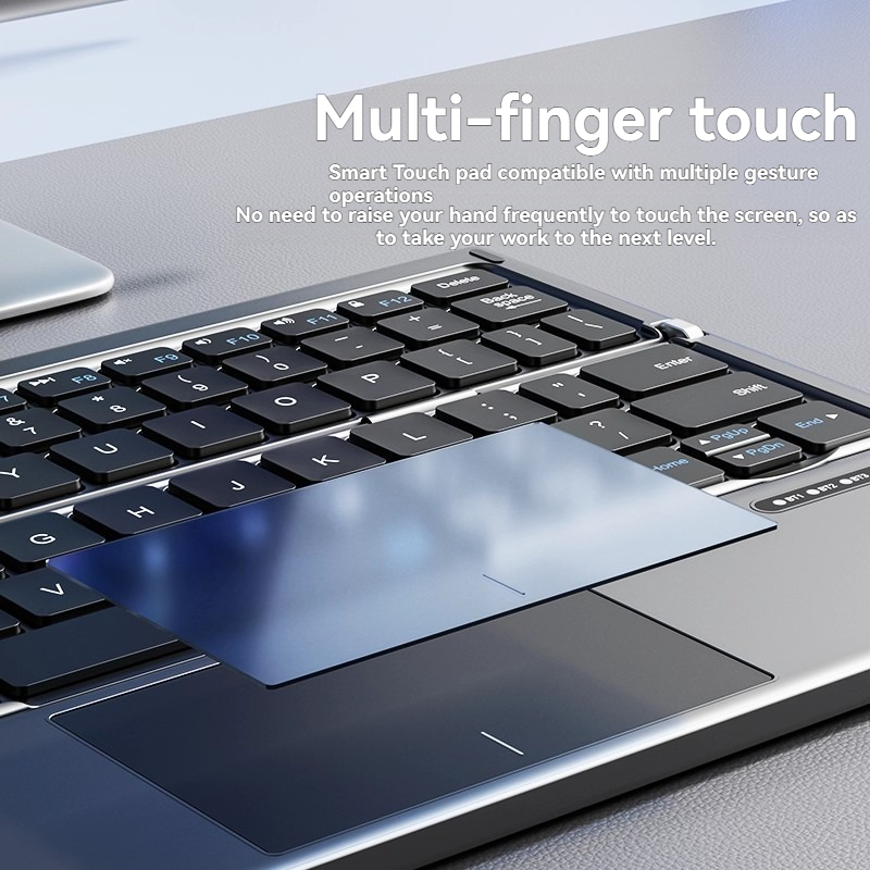 태블릿 키보드 트리플 폴드 휴대용 터치패드 무선 블루투 - Tablet Accessories Gifts 리뷰 및 가격